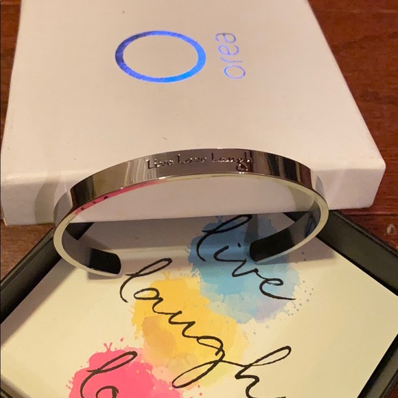 Ores Live Love Laugh Cuff Bangle - Picture 2 of 8